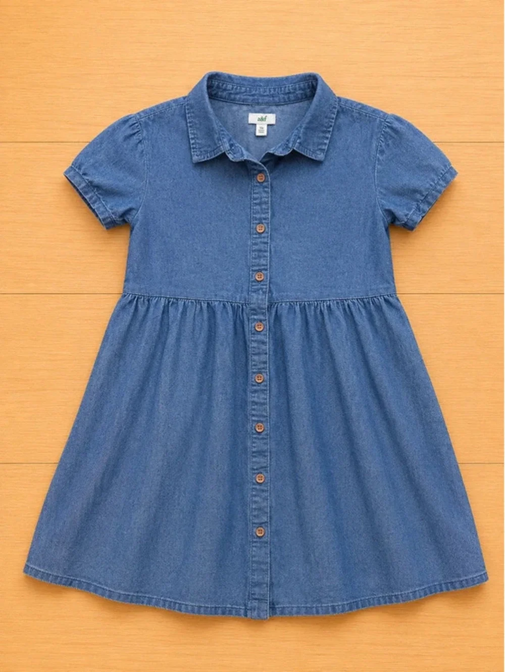 Girls Denim Shirt Dress | Size M | Button Front | Gently Worn